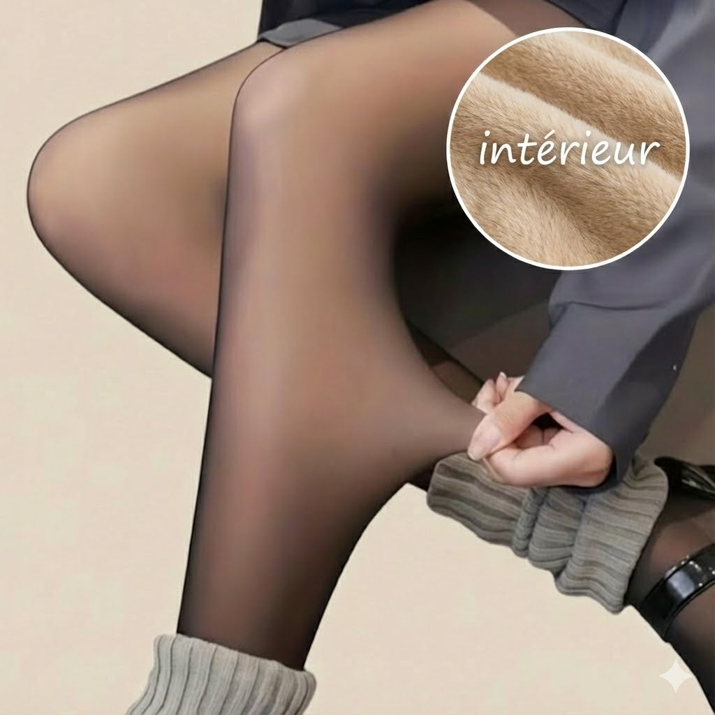 Collants polaire - Noir Transparent - Jusqu'à -10°